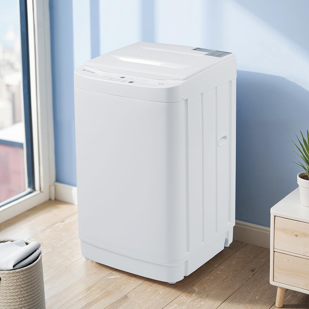 Amazon | Simpolu 全自動洗濯機 8kg 大容量 家庭用 縦型洗濯器 洗濯